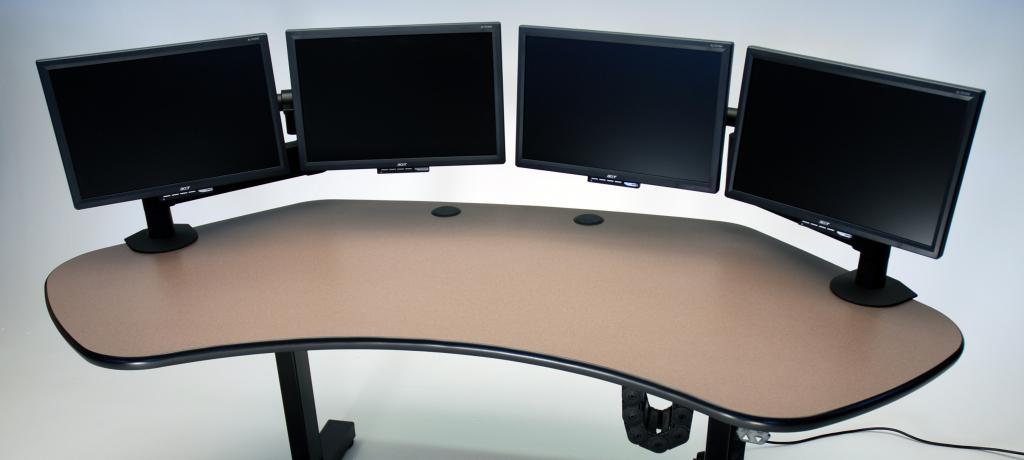 Computer desk deals for 4 monitors